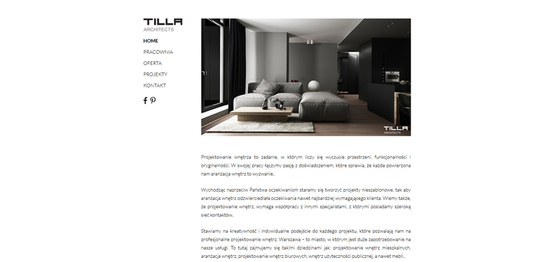 Realizacja - Tilla Architects - strona www Realizacja - Tilla Architects - strona www